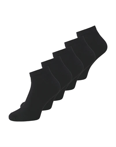 Jack & Jones - JACBasic Bamboo Short Strømper 5 Pak - Black
